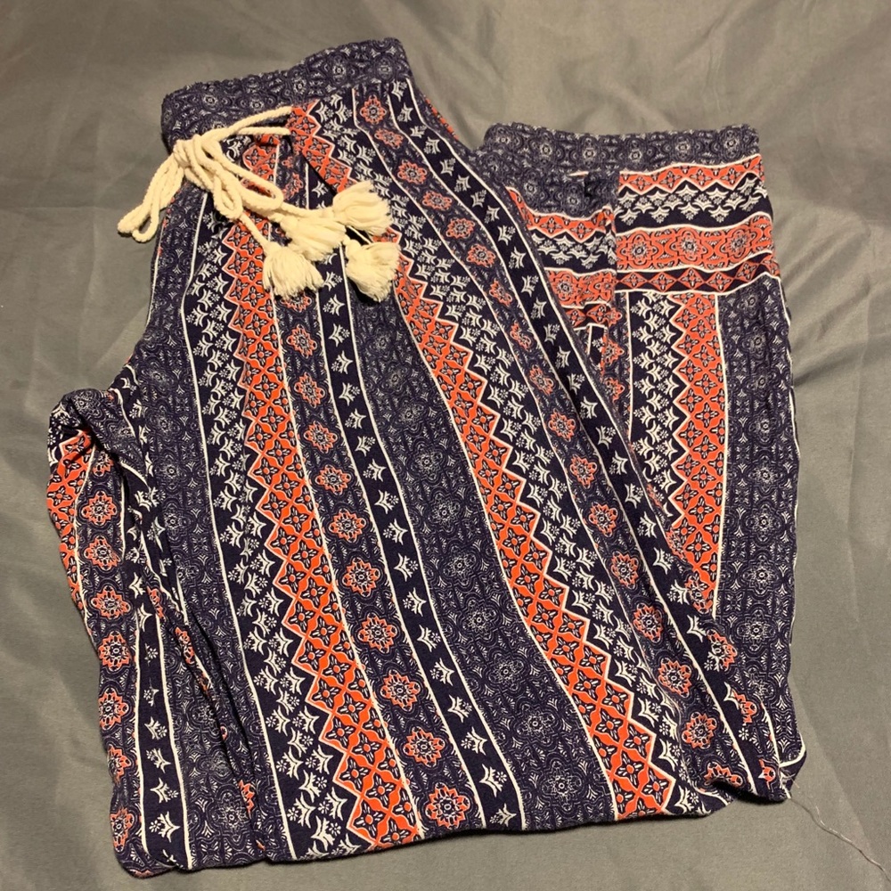 Drawstring palazzo pants